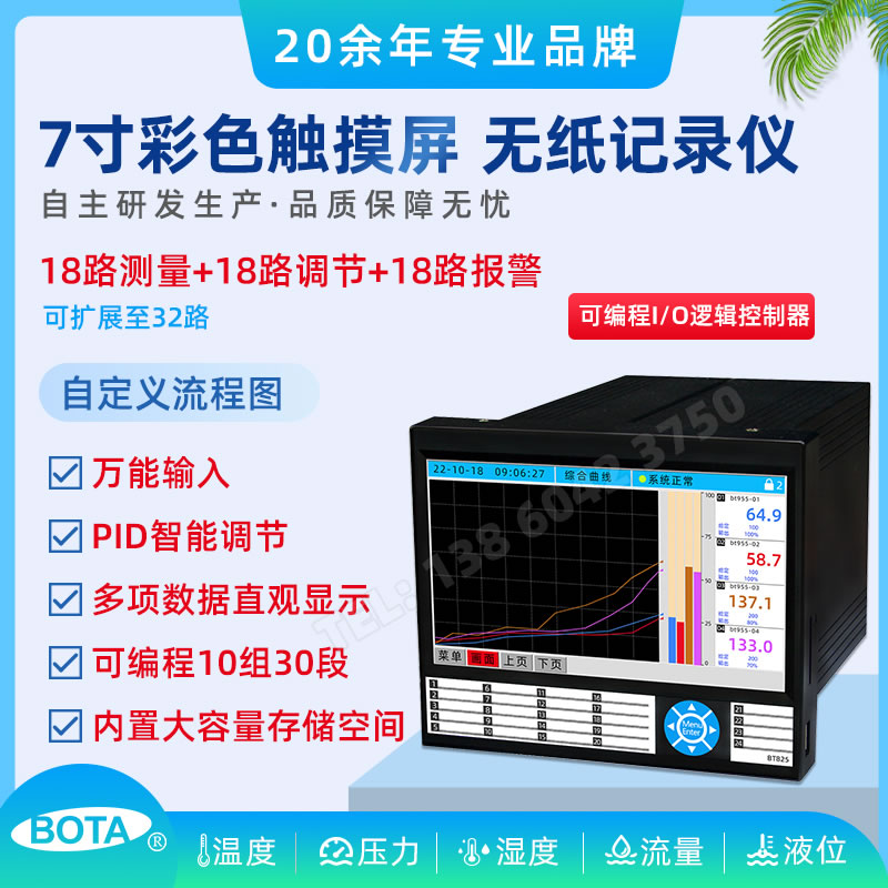 7寸編程工藝|彩色觸控屏|多路