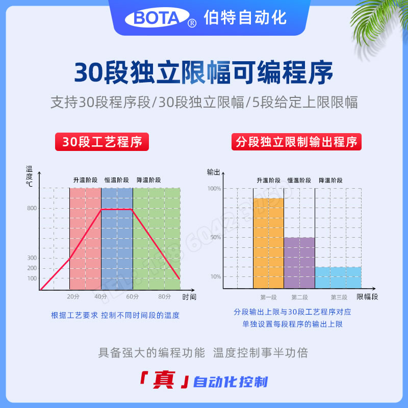 30段獨立輸出限幅可編程序，全自動控制-BT119系列溫控器